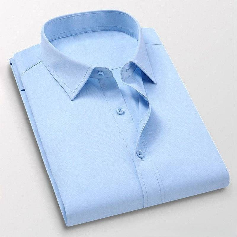 Camicia da uomo taglie forti, bianca, a maniche corte, da abito formale, vestibilità comoda, vestibilità comoda, da lavoro_voghion.com