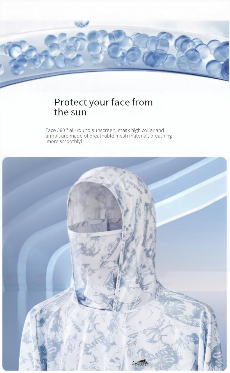 Langärmlige Sonnenschutzkleidung für Herren, Angelkleidung, schnelltrocknend, UV-beständig, verschleißfest, Sonnenschutzkleidung aus Eisseide_voghion.com