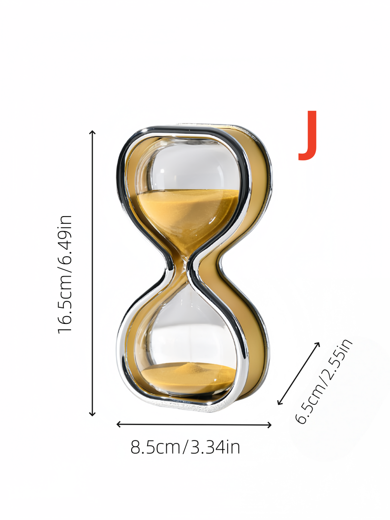 1pc Kreatives Design Glas Sanduhr Einfachen Stil Gold Und Silber Doppel Form Timer Ornament Dekoration Sanduhr_voghion.com