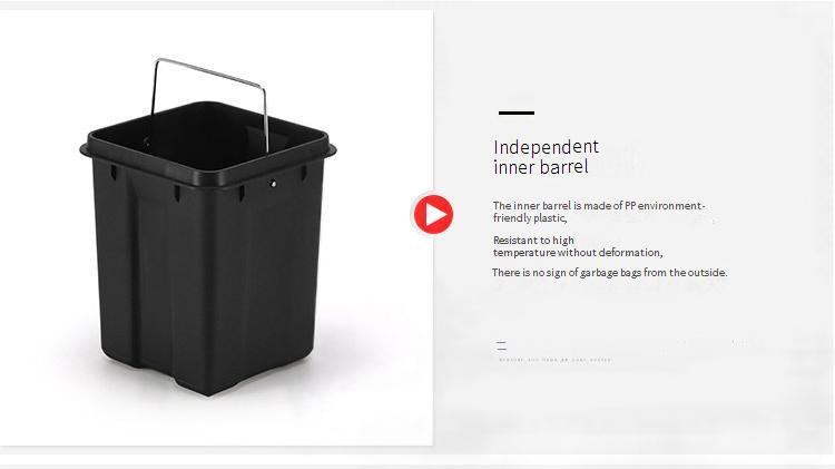 Pattumiera a pedale in acciaio inox con coperchio – Pattumiera quadrata per cucina e bagno, antiodore, salvaspazio (acciaio/bianco/azzurro cielo/rosa/verde menta)_voghion.com