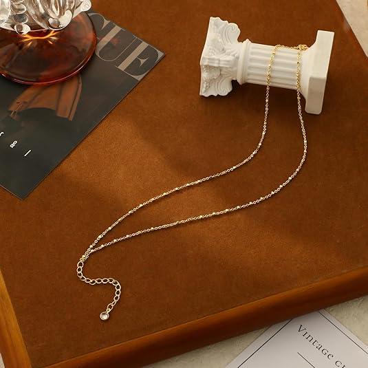 Women's Golden Ankle Bracelet, 14k Gold Plated Waterproof Layered Lightweight Cuban Chain Figaro Chain Heart Shaped Foot Chain Butterfly Foot Chain_voghion.com