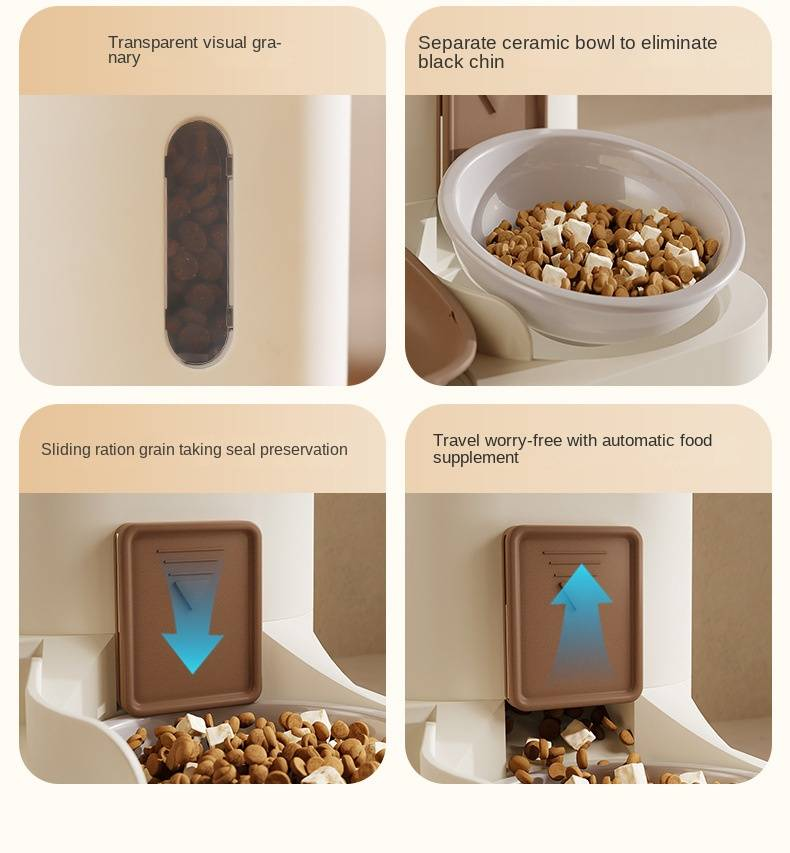 Automatic Feeding Integrated Machine For Pets, Large Capacity Food Feeder, Cat And Dog Drinking Water_voghion.com