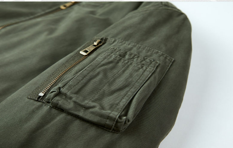 Abbigliamento da uomo autunno e inverno, nuova giacca da volo Air Force Ma1, versione leggera, in puro cotone lavato, casual, di grandi dimensioni, uniforme militare, tuta da volo_voghion.com