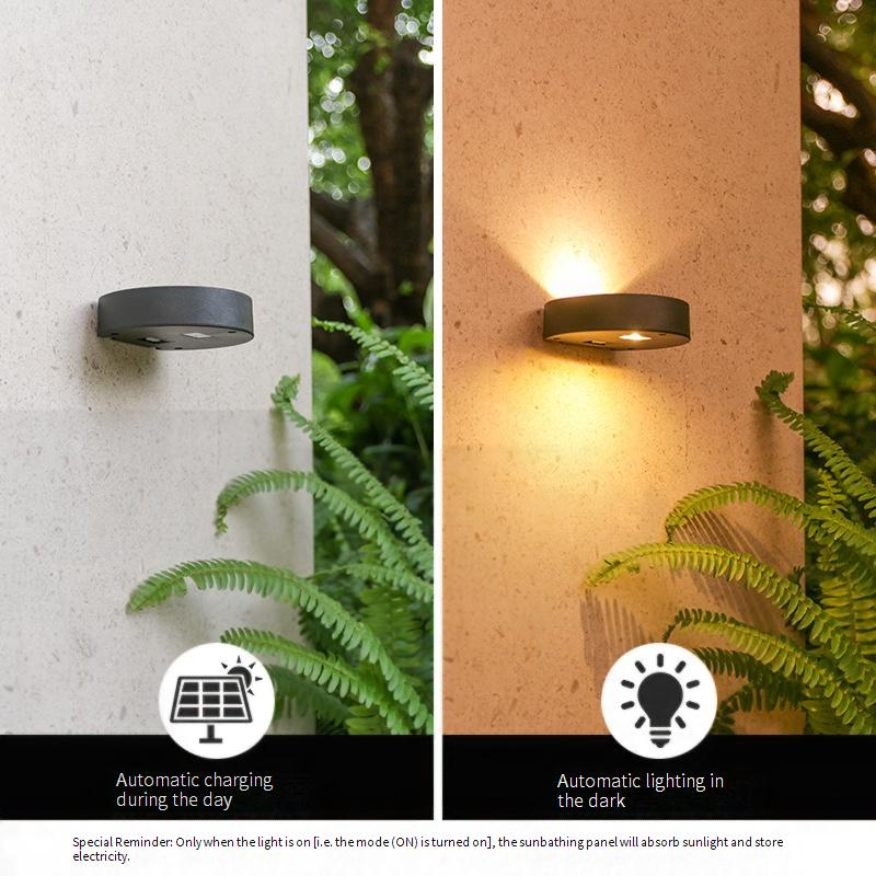 Lámpara solar de pared para exteriores, luces LED impermeables para jardín con sensor de movimiento, iluminación decorativa para patios, escaleras y caminos (LG-67)_voghion.com