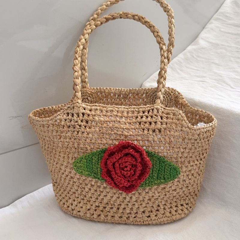 Borsa a mano in rafia da donna autunno/inverno 2025, nuova, elegante e versatile_voghion.com