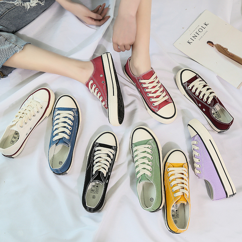 Canvas Schuhe modische und vielseitige Frauen Low Top Paar 2024 neue koreanische Version klassische Männer_voghion.com
