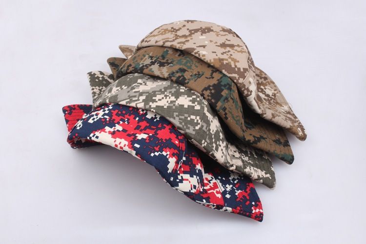 Chapeau de bassin de camouflage pour hommes et femmes, chapeau de voyage en plein air, chapeau de pêche, chapeau de bassin pour hommes, chapeau de protection solaire d'alpinisme, chapeau d'entraînement militaire_voghion.com