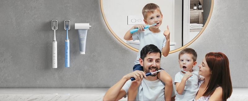 Innovativer 2-teiliger Zahnbürstenhalter – abgedeckte Wandmontage, sicher für die Dusche_voghion.com