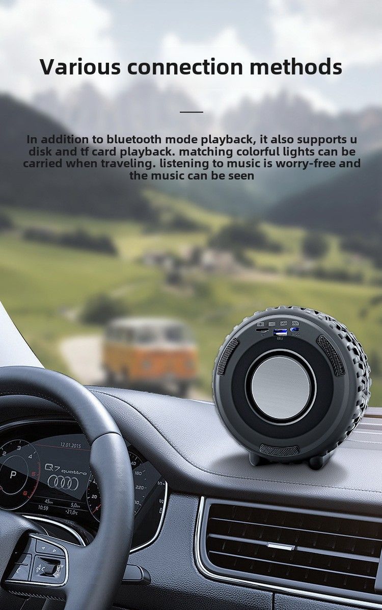 G2389 pneumatico RGB altoparlante bluetooth portatile multifunzione subwoofer esterno scheda TWS_voghion.com