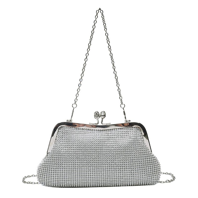 Piccola borsa da sera in rete con strass, da donna, di Niche, lucida, per abiti da festa_voghion.com
