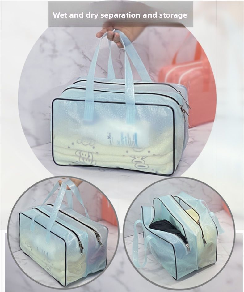 Dry Wet Separation Waterproof Bathing Fitness Swimming Wash Beach Bag Handheld Thickened Large Capacity New Model_voghion.com