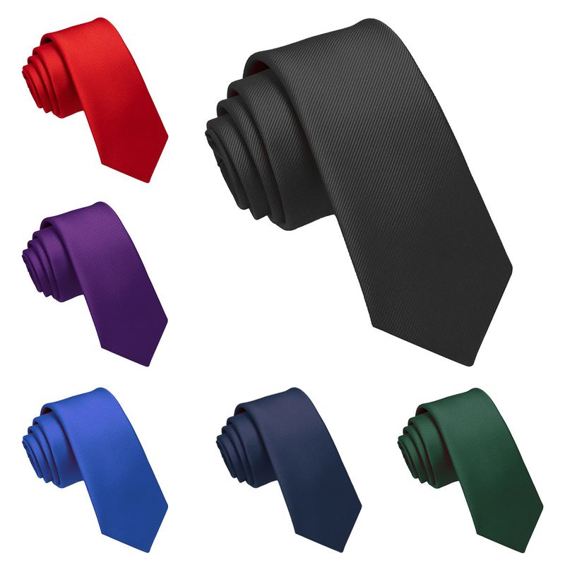 1PC Men's 8cm Solid Color Twill Business Fashion Hand-Tied Tie, Party Wedding Banquet Outfit Matching Tie_voghion.com