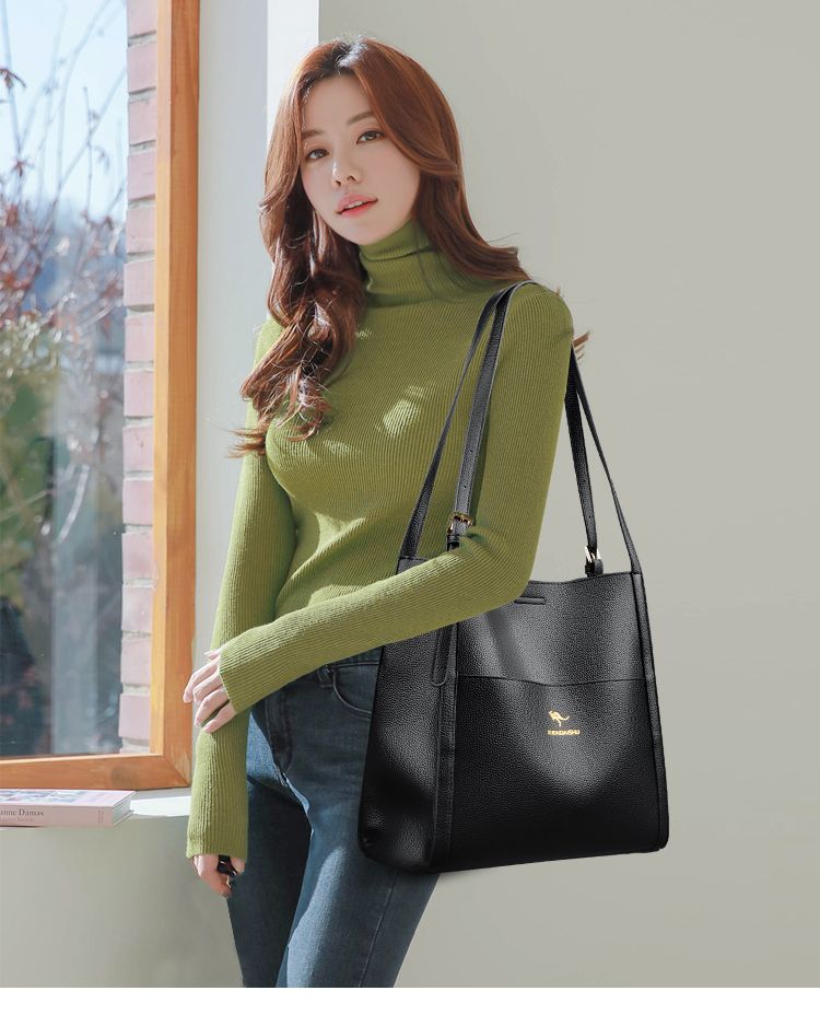 2024 New Leather Bucket Shoulder Women Purses Fashion Underarm satchel Messenger Bag For Shopping Large Capacity Tote_voghion.com