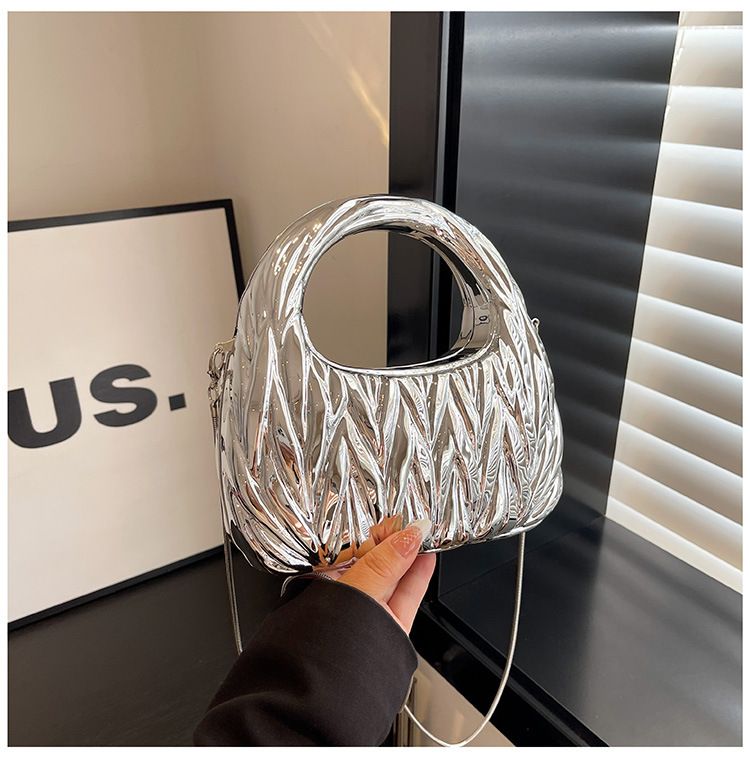 Women's Clutches Bags Acrylic Bag, Fashionable Pleated Cloud Bag, Versatile, Light Luxury And Personalized Party Bag_voghion.com