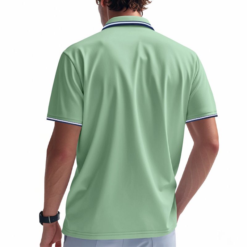 Americké letní pánské síťované límce, jednoduché golfové tričko s krátkým rukávem, rychleschnoucí polokošile pro muže_voghion.com