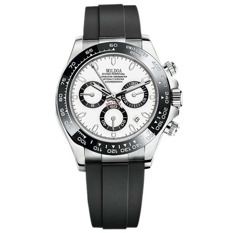 Vollautomatische Herrenuhr mit Hohlwerk und leuchtendem Kalender, wasserdichtem Douyin-Silikonarmband_voghion.com