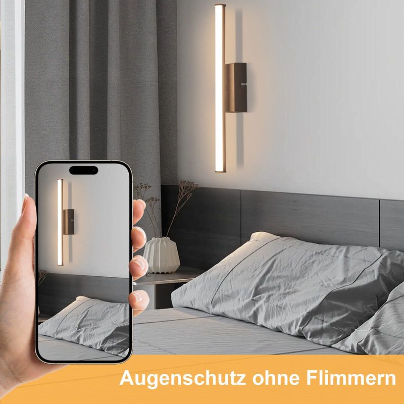 Glitzerlife Deckenlampe LED Deckenleuchte Schwarz - Moderne Schlafzimmerlampe 6W Wohnzimmerlampe 3000K Innen Design Warmweiß Licht Deckenbeleuchtung Für Küche Flur_voghion.com