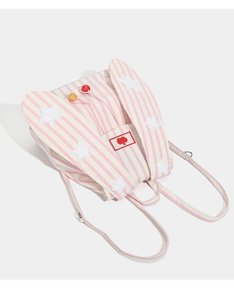New Large Capacity Backpack Rabbit Ears Backpack Pink Cute Student Bag Niche Women's Bag_voghion.com