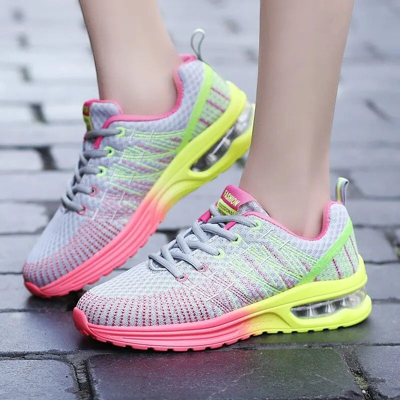 Corsa per le donne Scarpe da ginnastica da jogging elastiche per esterni con cuscino d'aria Scarpe sportive da tennis_voghion.com