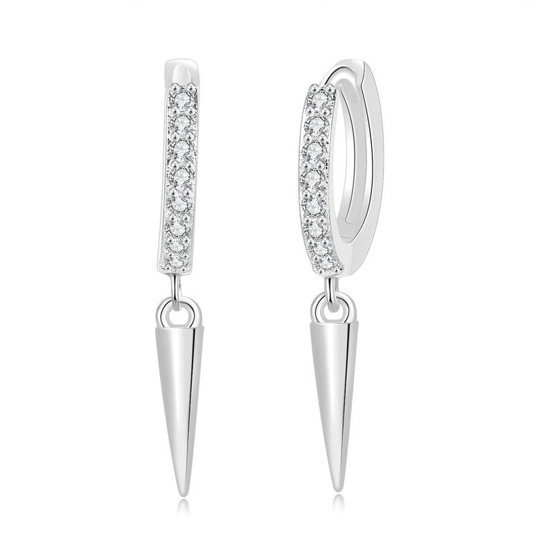 Popular Zircon Earrings cross butterfly star moon hip hop Earrings Gold Plated men's and women's Earrings_voghion.com