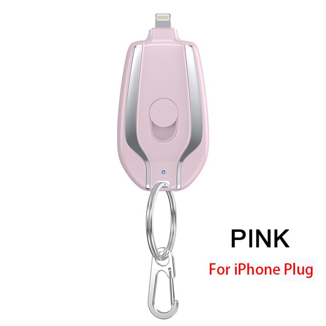 Android Portable Charger 1500mAh Keychain Charger With Type-C Mini Battery Pack Fast Charging Backup Power Bank For IOS_voghion.com
