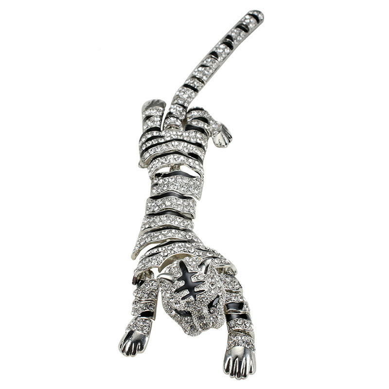 2023 Autumn and winter new brooch high-grade small alloy diamond large gold tiger dress with brooch_voghion.com