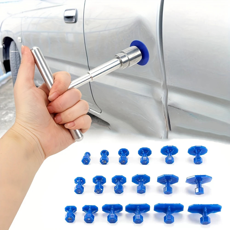 Universal Car Hail Pit Sagging Repair Tools Dent Metal T Pull Suction Cup Kit For Auto Remove Dents Tabs Sheet Metal Repair_voghion.com