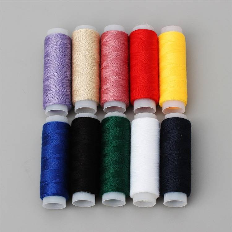 10 kleuren naaigarenset Home DIY kleurrijke polyestergaren_voghion.com