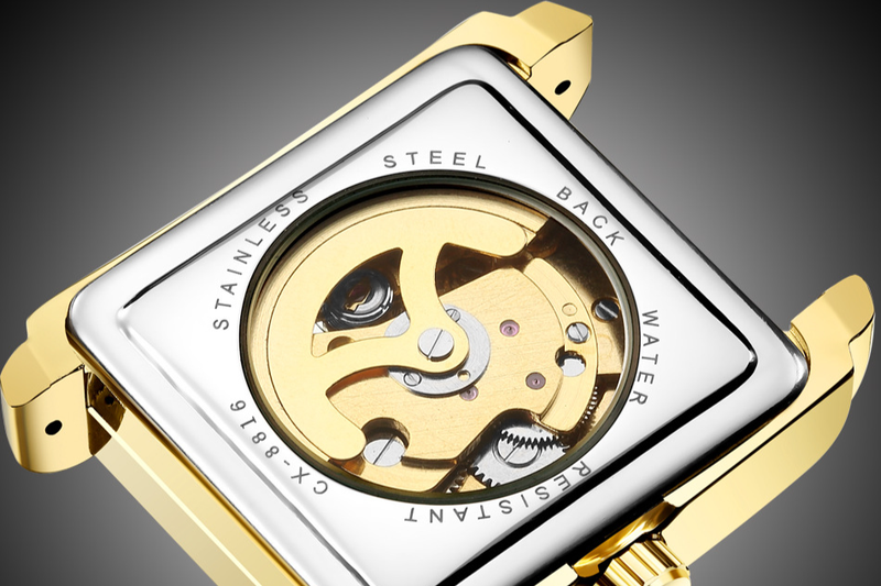 Relojes para hombre Transmisión en vivo Hit Square Hollow Reloj mecánico para hombre Cuero genuino Impermeable Reloj mecánico completamente automático_voghion.com