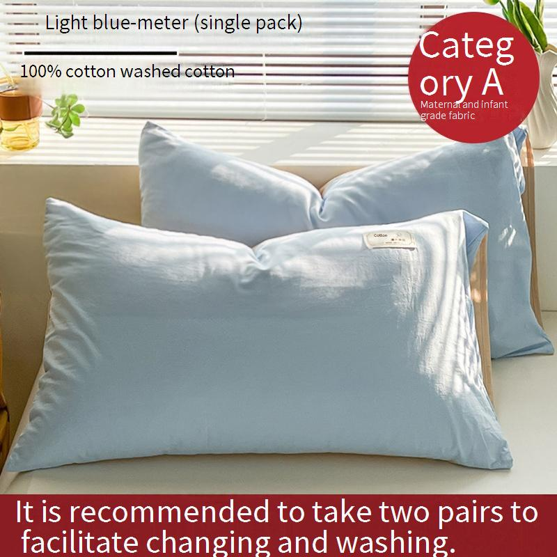 Federe in puro cotone, un paio di federe in puro cotone, tipo A, per adulti, stampate, per bambini, fodera interna per cuscino singolo._voghion.com