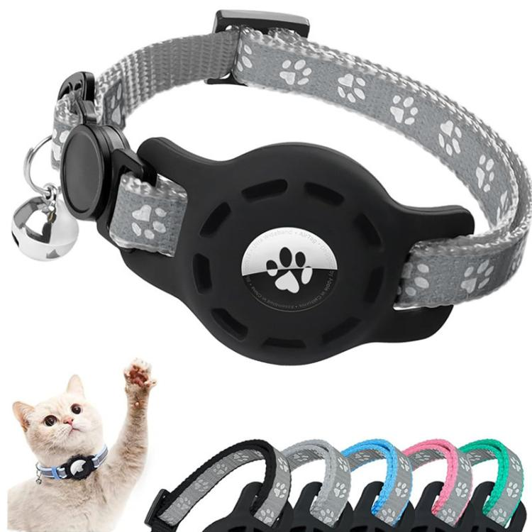 Estuche protector reflectante para collar de gato con localizador AirTag Tracker_voghion.com
