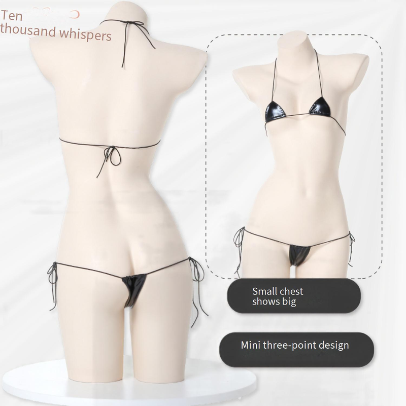 Body seductor para juegos de rol: mono elástico de látex con aberturas para mujer_voghion.com