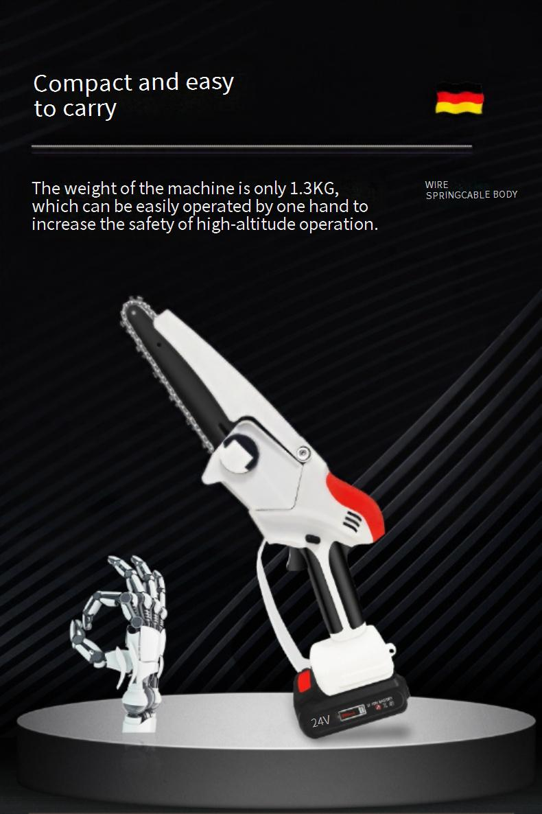 Compact Cordless Mini Chainsaw - Lightweight Lithium Battery Powered Pruning Saw For Wood Cutting, Gardening, Branch Trimming & Outdoor Use_voghion.com
