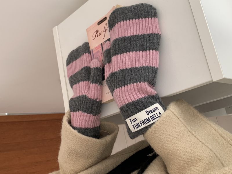 finger Gloves, Student, Korean Style, Ins, Versatile, Warm Knitted Wool, Cycling_voghion.com