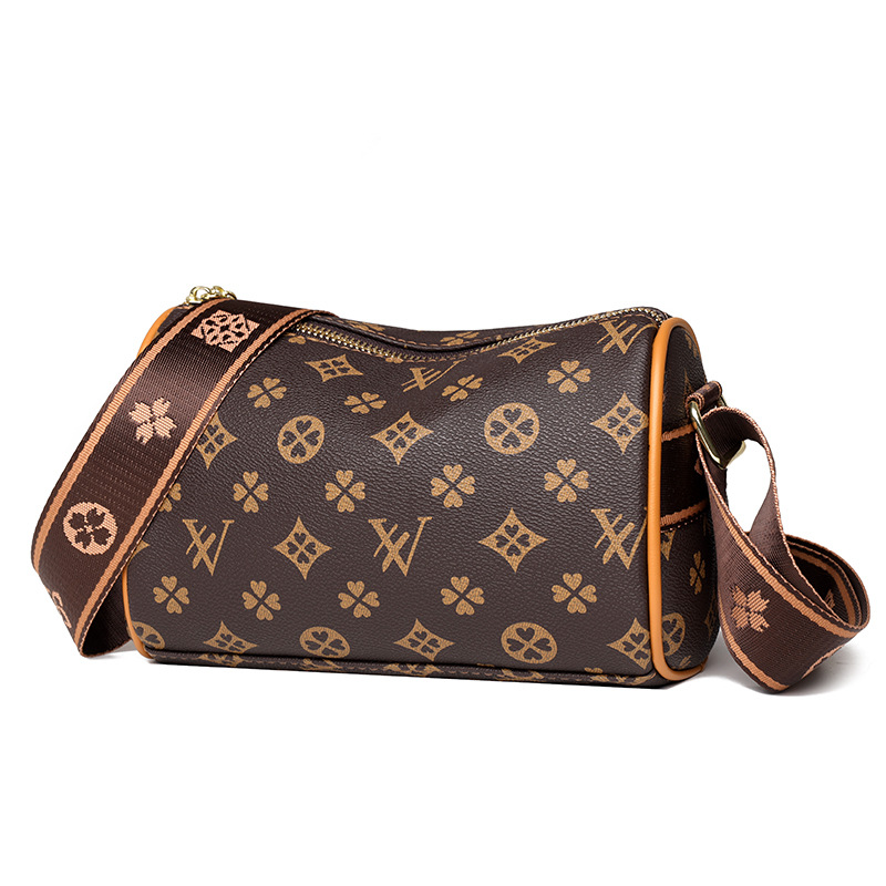 Borsa a tracolla vintage da donna, stile 2022, con tracolla larga e zaino cilindrico_voghion.com