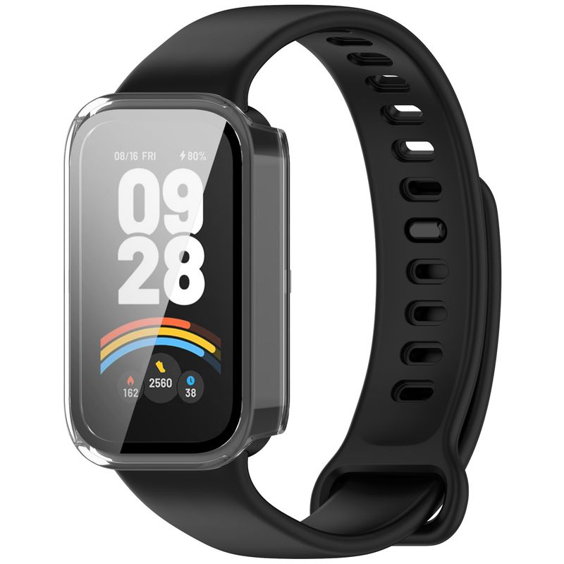 PC-Gehäuse + Glas für Xiaomi Band 9 Active, gehärtetes Glas, kratzfeste Stoßstangen-Schutzhülle für XiAOMI Smart Band 9 Active-Gehäuse_voghion.com