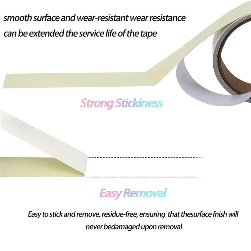 Ruban adhésif fluorescent lumineux, brille dans le noir, pour la sécurité, la décoration de la maison, avertissement_voghion.com