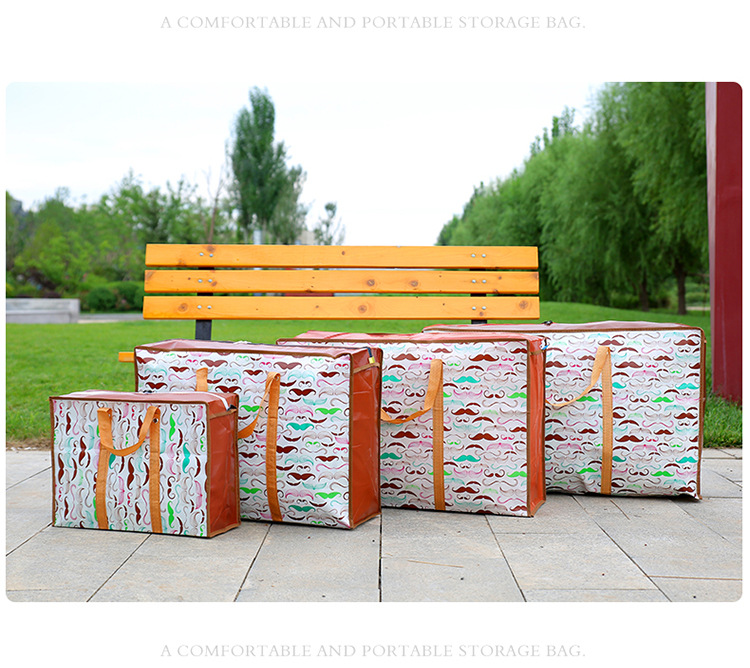 Moving bag woven bag quilt storage bag non-woven thickened portable large capacity moving packing bag luggage bag_voghion.com