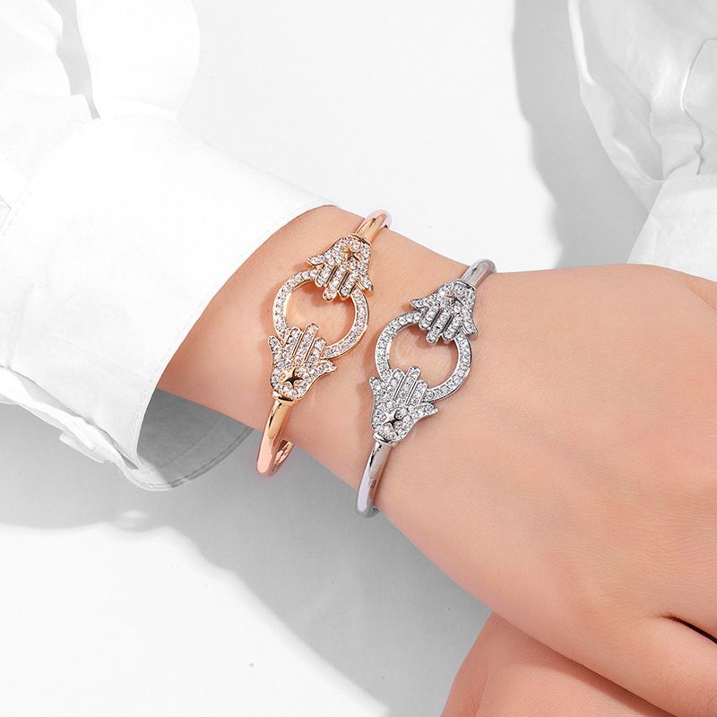 for Women Hot Sale New Korean Style Trendy Exquisite Sweet Heart Diamond-Encrusted Women's Bracelet Simple And High-End_voghion.com