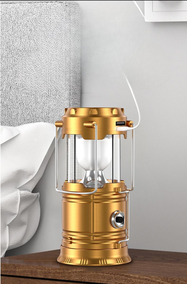 Multifunctional Solar Lantern With Long Battery Life, Rechargeable Home Lighting, Portable For Power Outages, Tent_voghion.com