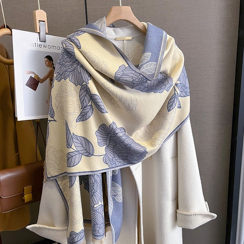 Fashion 53 Color Cashmere Scarf Print Design Thicken Winter Warm Shawl For Women Lady New Pashmina Blanket Neckerchief_voghion.com