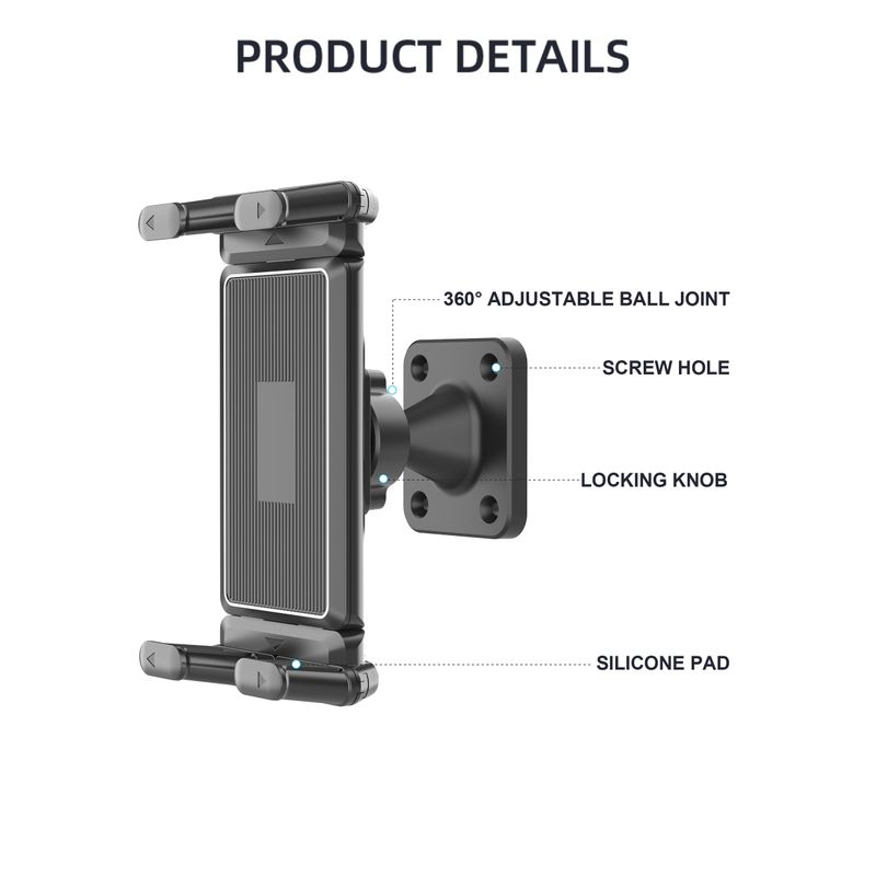Mount, 360° Rotation Tablet Holder Stand, Sturdy Base, Kitchen Wall Mount Compatible With IPad/iPhone/All 4.7-15 Inch_voghion.com