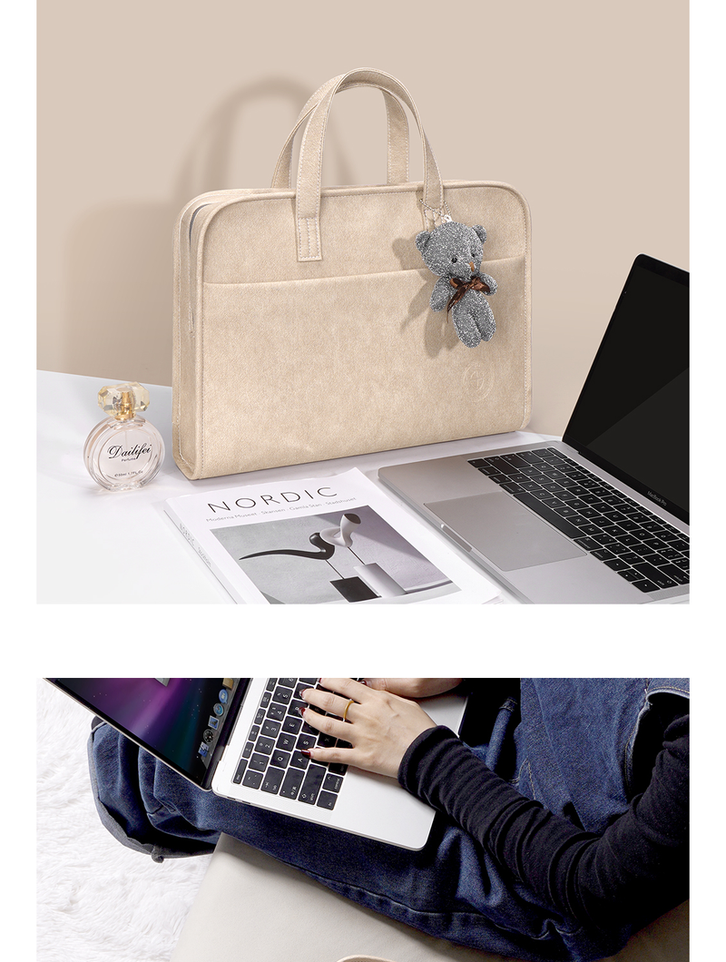 Laptoptasche 13,3 14 15,6 Zoll Hülle für M1 Buch Air Pro 13 14 15 Computer Schulter Huawei HP Handtasche Aktentasche_voghion.com