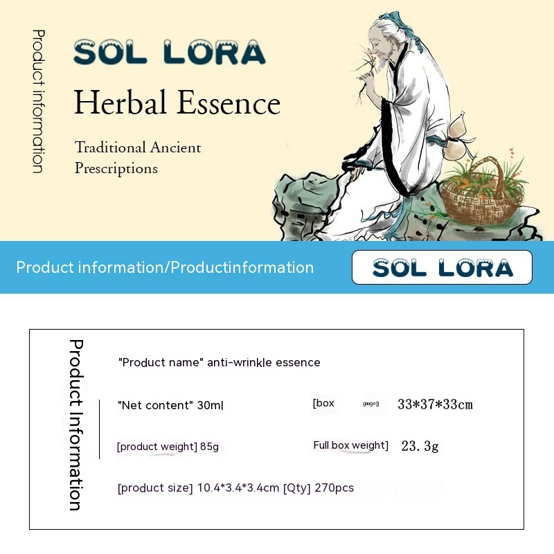 SOL LORA Anti Wrinkle Original Liquid can light fine lines black spots, moisture, tender skin, and prevent aging session_voghion.com