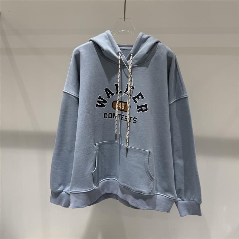 Frühjahr 2025 Neuer College-Style Kapuzenpullover mit Print, locker geschnitten, identisch mit dem im Einkaufszentrum erhältlichen Modell 1G1901241_voghion.com