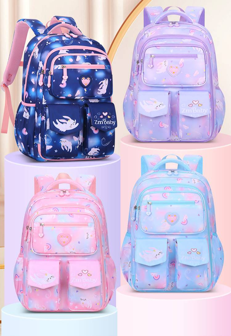 Nueva mochila para estudiantes de escuela primaria, mochila de dibujos animados para mujeres de grado 1-3-6, mochila para niñas con gradiente, mochila liviana para niños_voghion.com