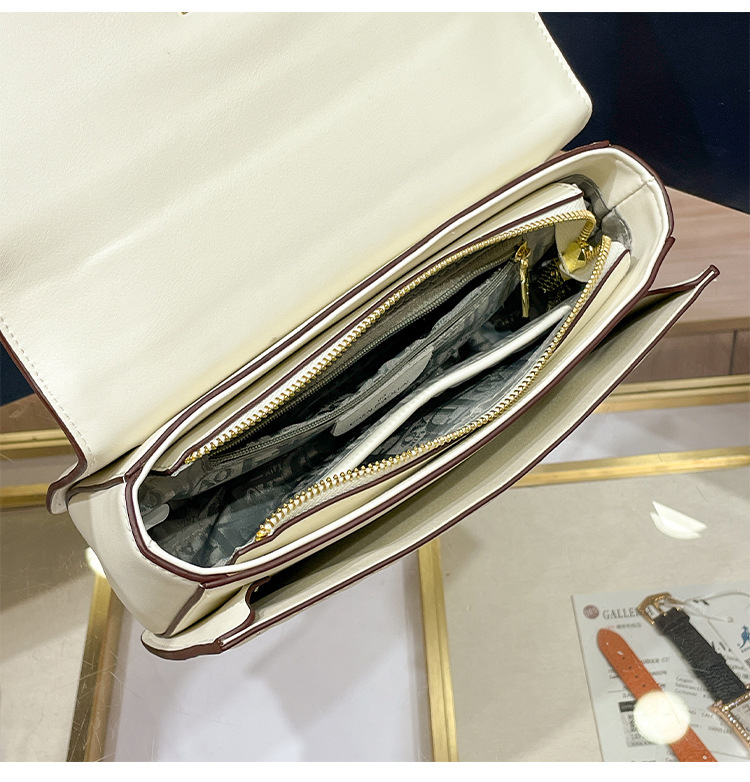Borsa quadrata senior da donna di nuova moda, senso della borsa a tracolla con catena a tracolla temperamento a spalla singola di lusso leggero_voghion.com