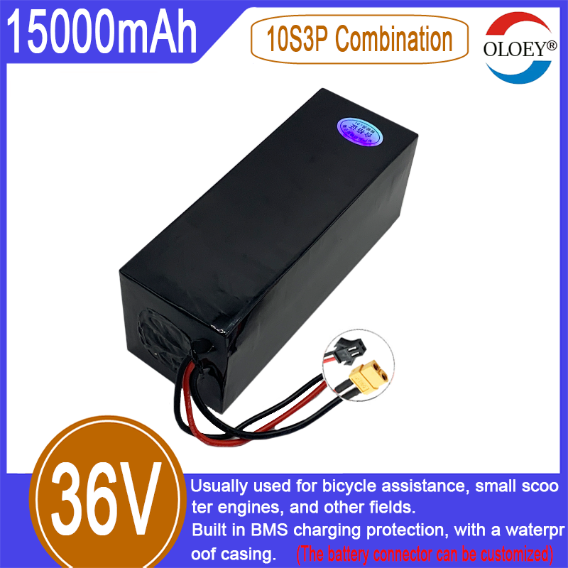 36V lithium-ion battery pack, 10S3P combination, 15000mAh, built-in BMS charging protection, explosion-proof, waterproof_voghion.com