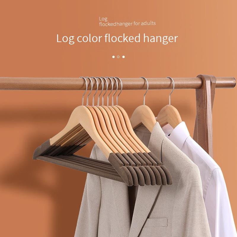Hjem og hage Trekleshengere Sklisikre kleshengere Trekleshengere av høy kvalitet Hotellkleshengere i massivt tre Flocking Klesbutikk_voghion.com
