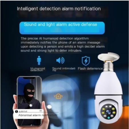 Panoramic Home 2.4G Lamp Head Camera Wireless E27 Bulb Camera 360 Degree Rotation Night Vision Explosive Model_voghion.com
